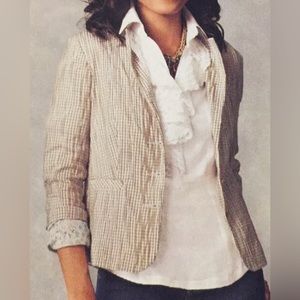 CABI Vintage 346 ‘Ginger Snap’ Gingham Blazer Jacket Women’s Size Medium
